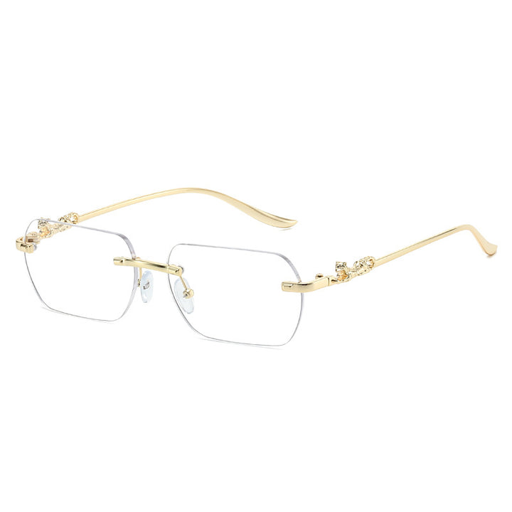 Damer elegant halvmellomrammebrille med dekorative detaljer Skanto