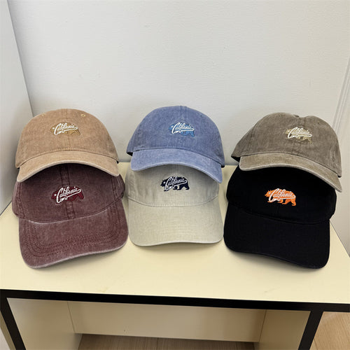 Kvinnens Uformelle Vintage Broderte Caps Skanto
