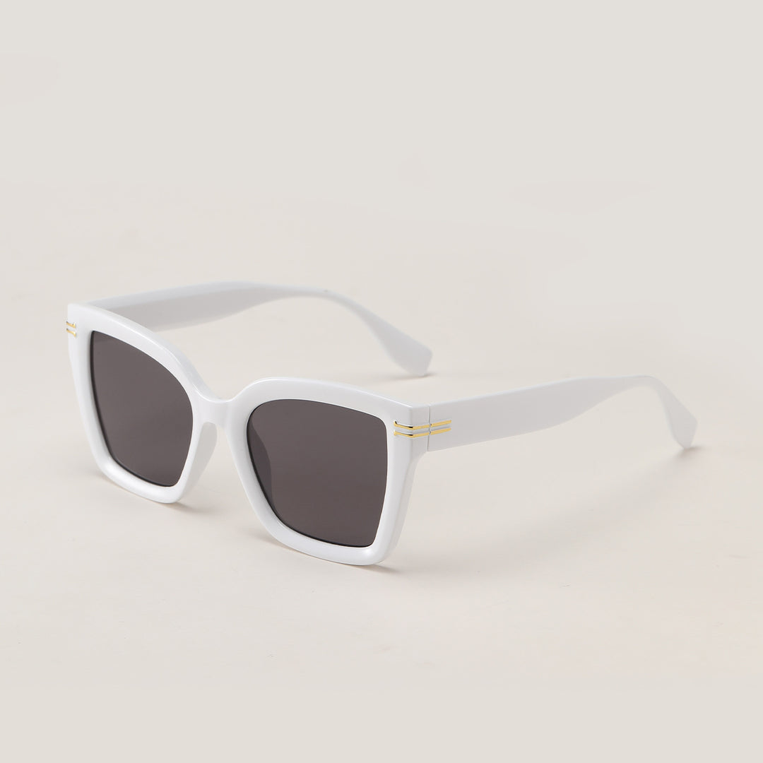 Damer trendy kvadratisk solbrille med elegant ramme Skanto