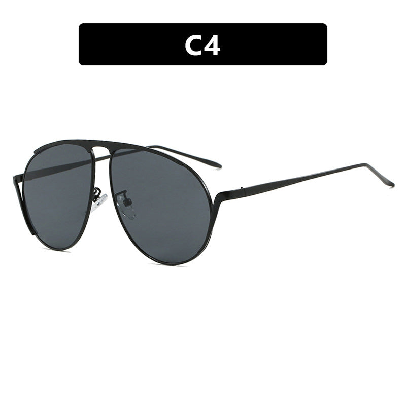 Women's Fashionable Pilot Sunglasses with Polarized Lenses and Elegant Metal Frame Skanto