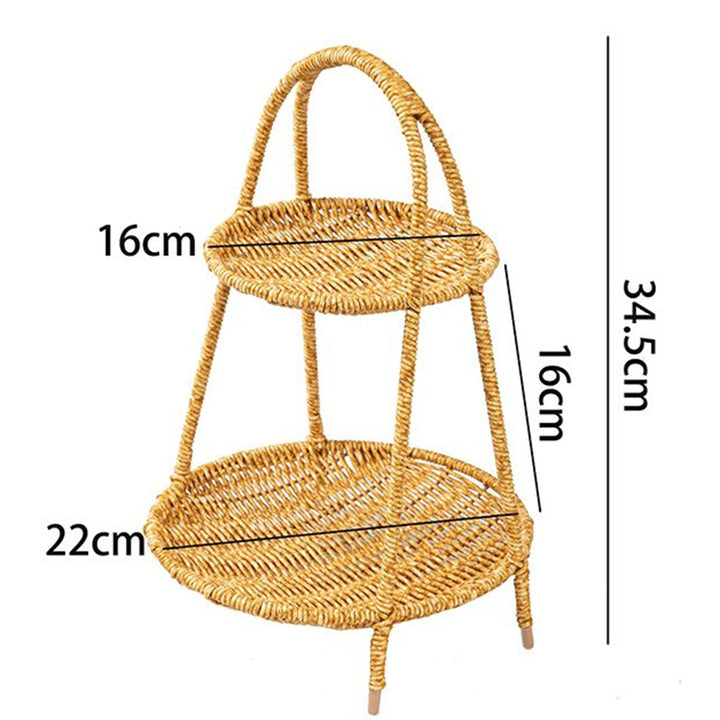 Dame Håndlaget oppbevaringskurv med rundt design Skanto