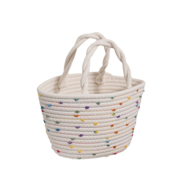 Decorative Cotton Basket Bag Skanto
