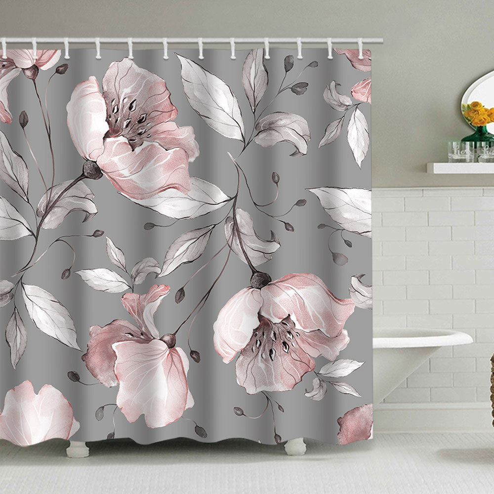 Blomstertrykk dusjkappe Skanto