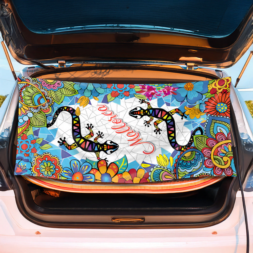 Bil bagasjerommatte i kreativ flamingo-design Skanto