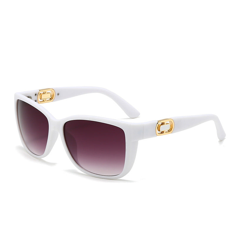 Dame oversized solbrill med elegant ramme og UV-beskyttelse Skanto