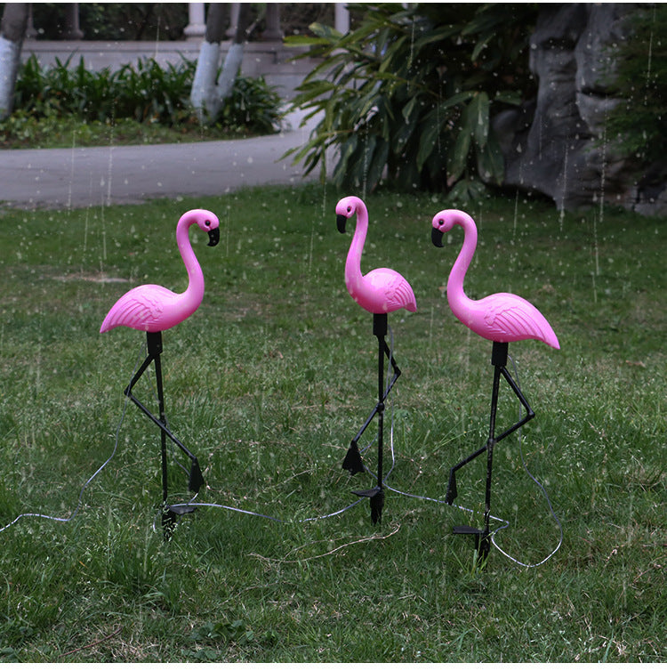 Dekorativ Solar Flamingo Hage Stake Lampe Med Justerbar Metallarm Og Integrert LED Skanto