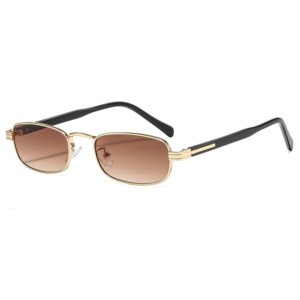 Women's fashionable sunglasses with stylish metal frame and orange lenses Skanto