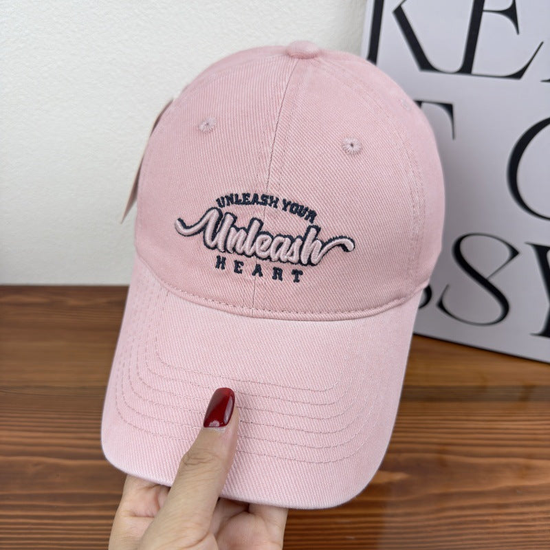 Kvinnens broderte hjerte grafisk baseballcap Skanto