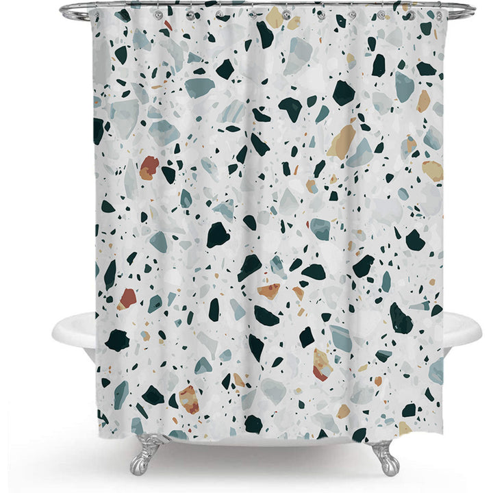 Stilig Terrazzo Print Duschgardin Skanto