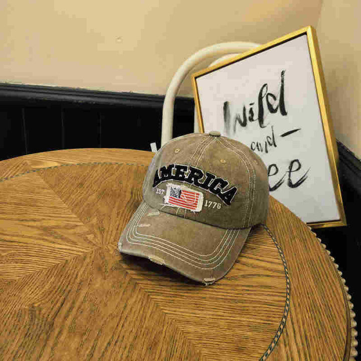 Unisex vintage-inspirert slitt baseball cap Skanto