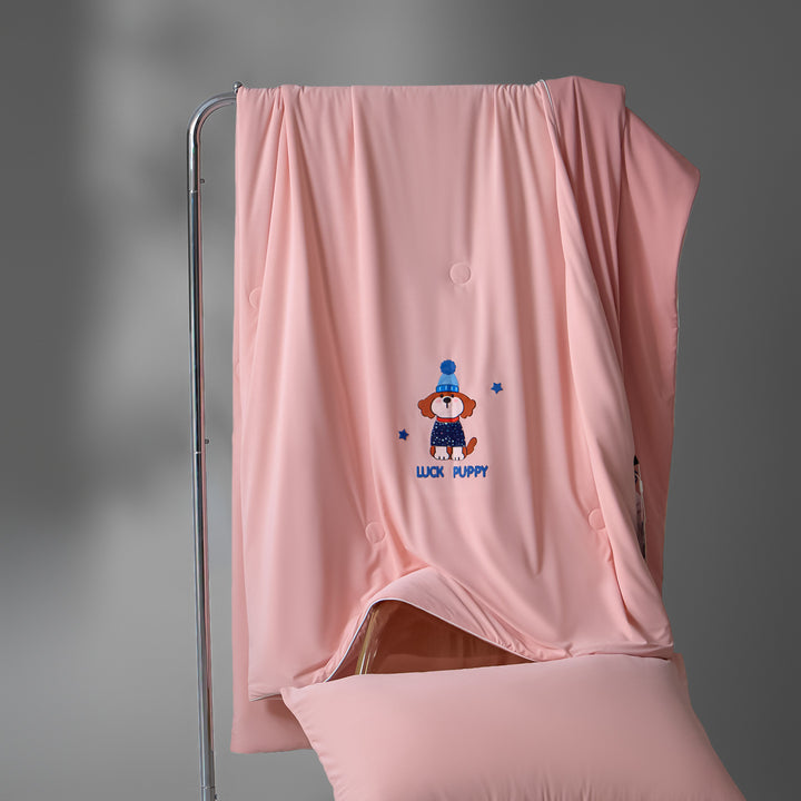 Dame koselig mikrofiberpledd med glad motiv Skanto