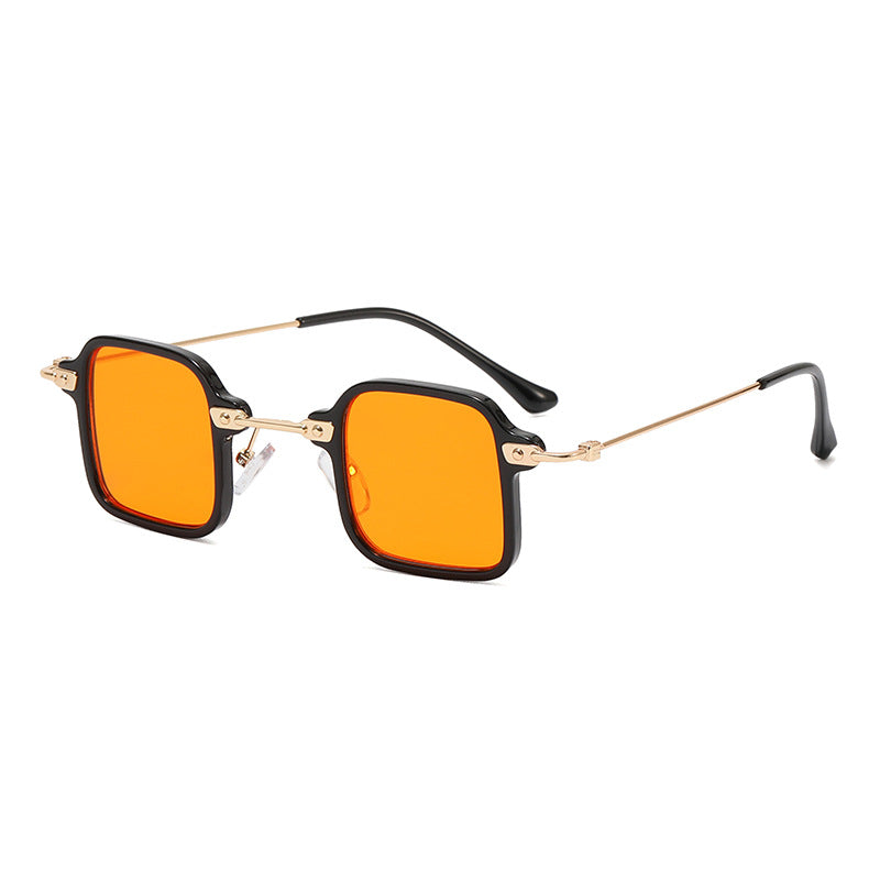 Dame kvadratisk motesolbrille med stilig metallramme Skanto