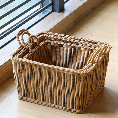 Unisex Romslig oppbevaringskurv laget av flettet rattan Skanto