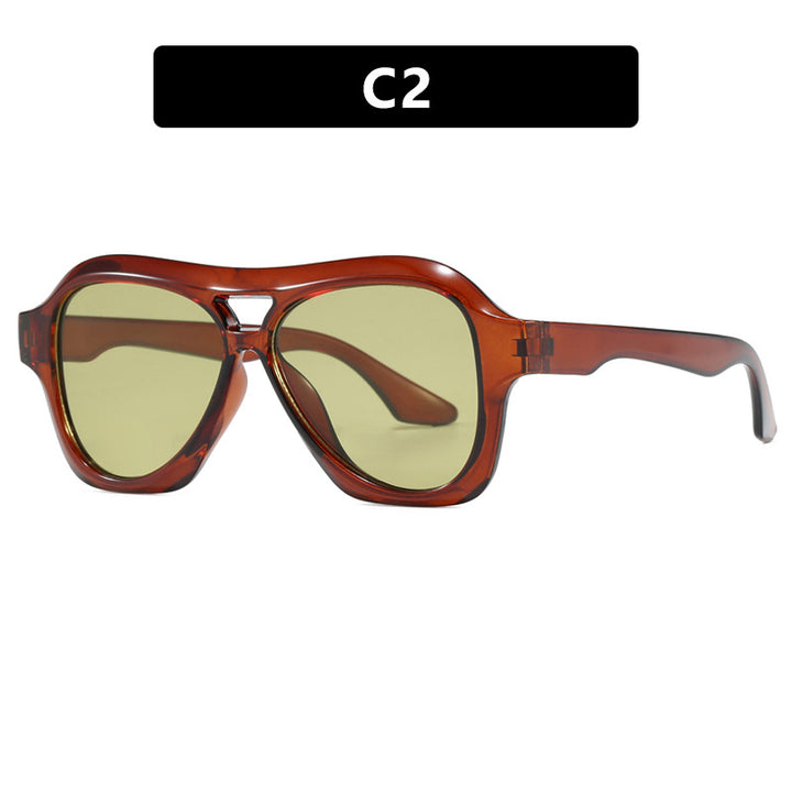 Women's fashion sunglasses in innovative design with wide frame Skanto