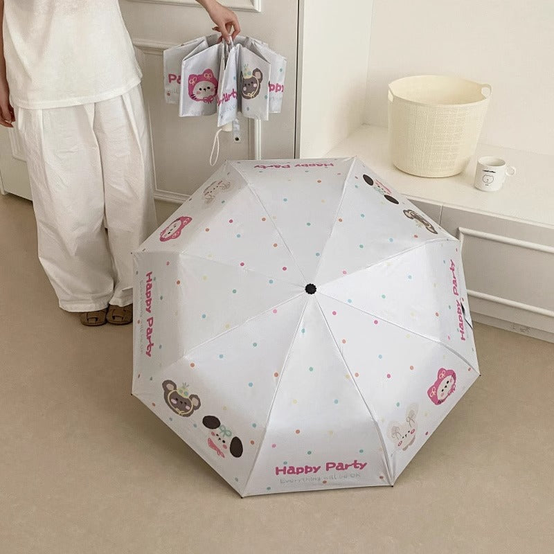 Dame Faltregnparaply med kreativt tegneserie-design Skanto