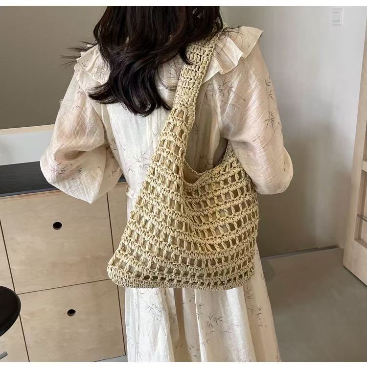 Håndlaget nett-tragetaske Skanto
