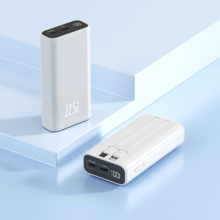 Powerbank med digital effektindikator og hurtiglading Skanto