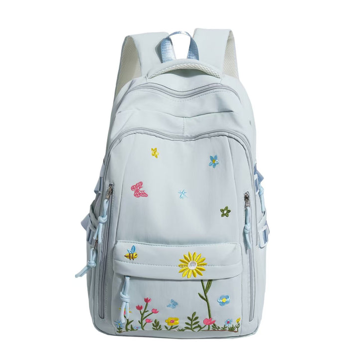 Brodert Blomster Ryggsekk Skanto