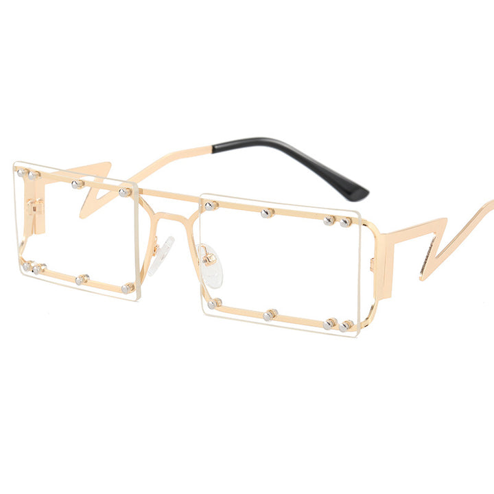 Dame Mote Solbrille med iøynefallende geometrisk design Skanto