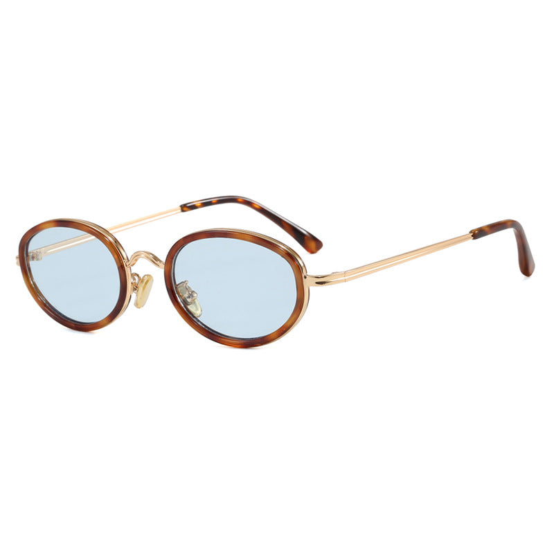 Women's elegant round sunglasses with modern metal frame Skanto