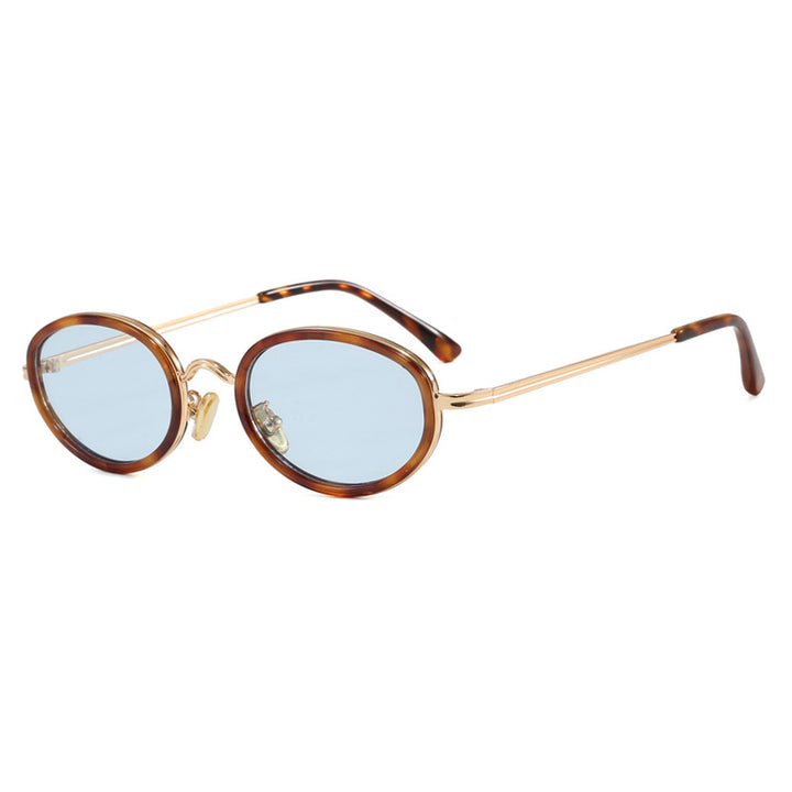 Women's elegant round sunglasses with modern metal frame Skanto