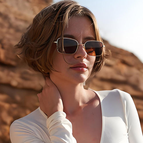 Herre Sleek Square Frame Solbriller Skanto