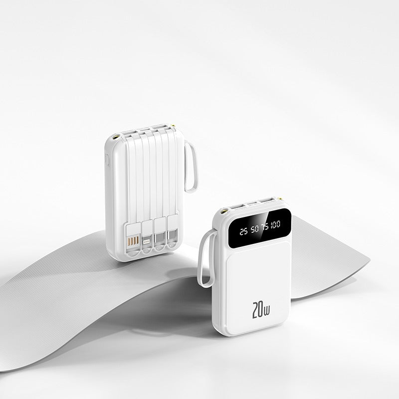 Bærbar powerbank med integrert hurtigladefunksjon og LCD-skjerm Skanto