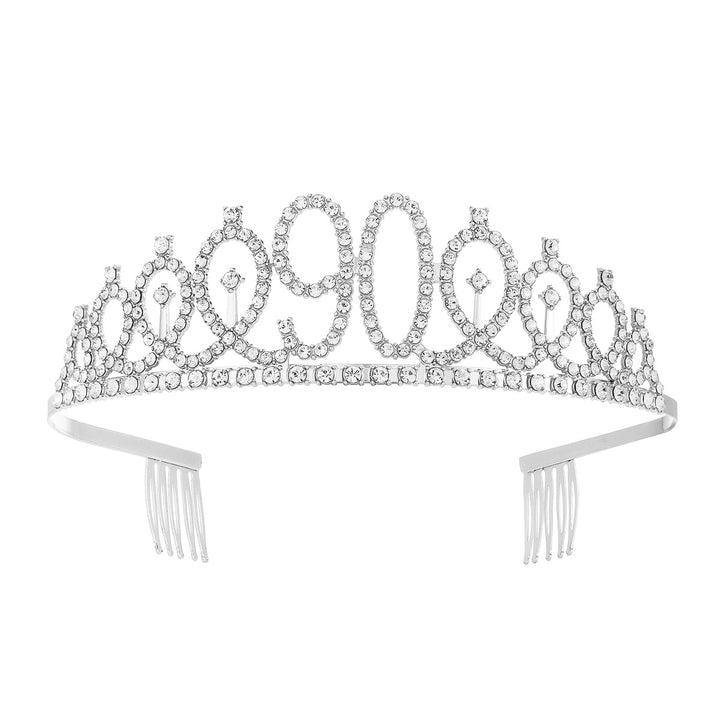 Damer krystall dekorert tiara med elegant design Skanto