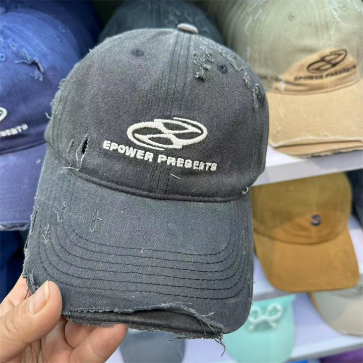 Unisex Slittet Bomull Baseball Caps Skanto