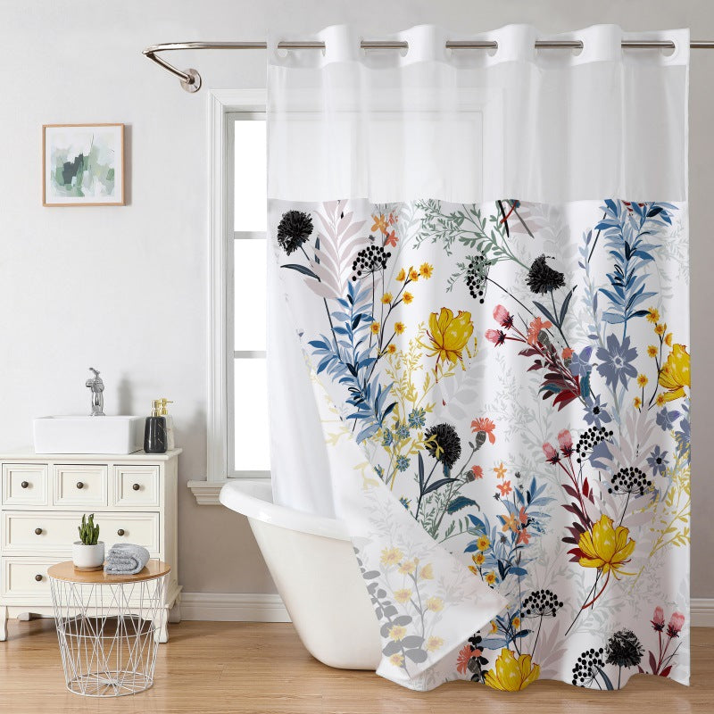 Kunstnerisk Blomster Dusjforheng Skanto