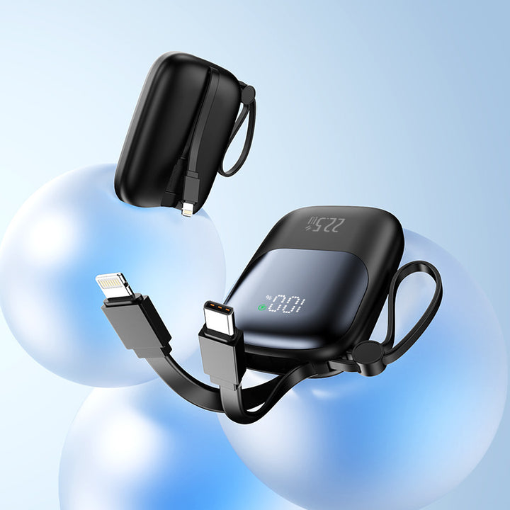 Bærbar Powerbank med integrert ladeport og LED-display Skanto