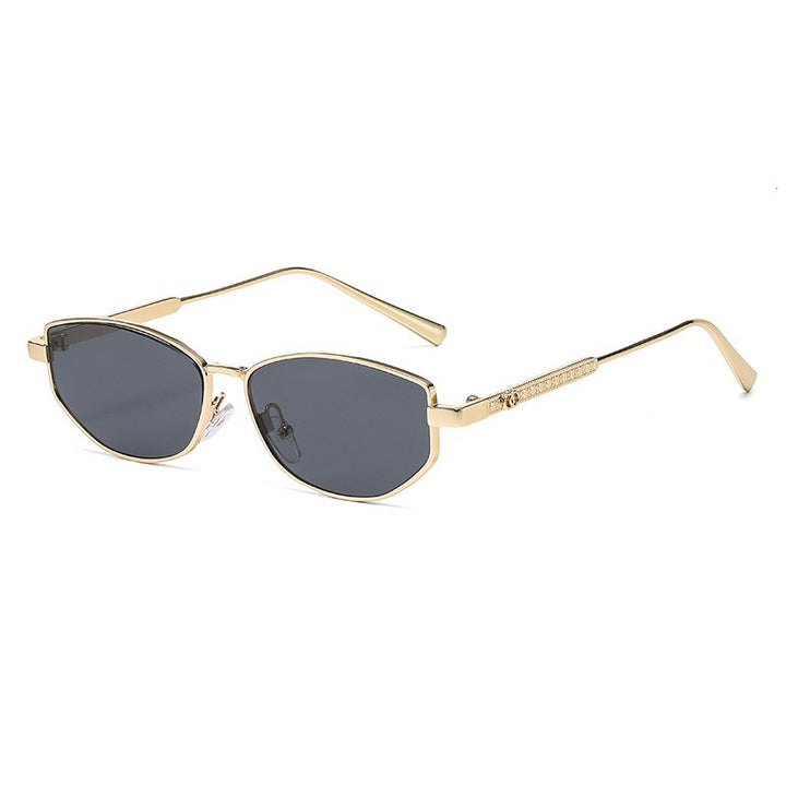 Women's elegant sunglasses with sparkling metal frame Skanto