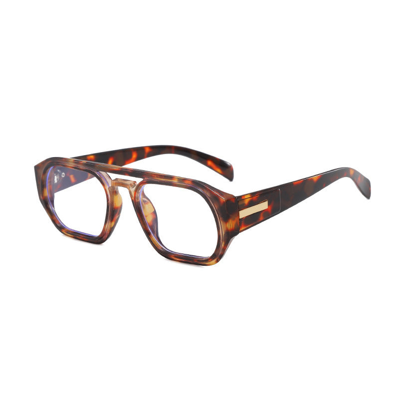 Women's fashionable rectangular glasses with elegant metal accent Skanto