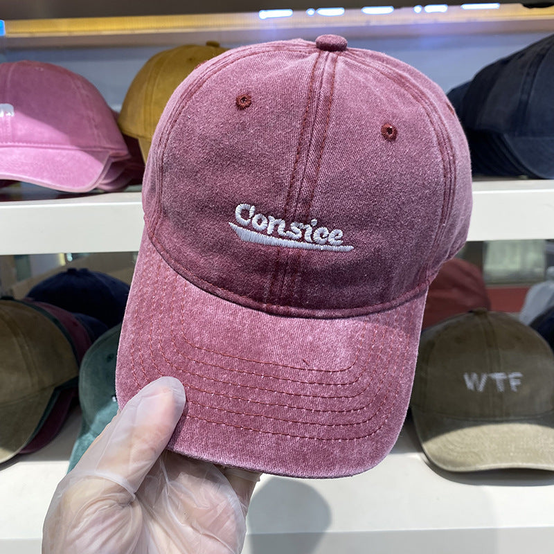 Herres Slitt Justerbar Denim Baseball Cap Skanto