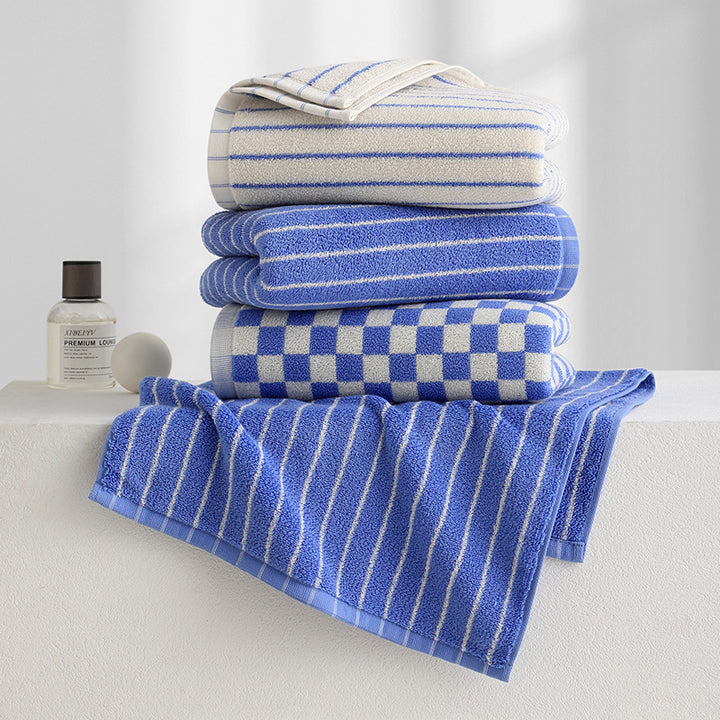 Damer Elegant Frotté Håndkle med Stripemønster Skanto