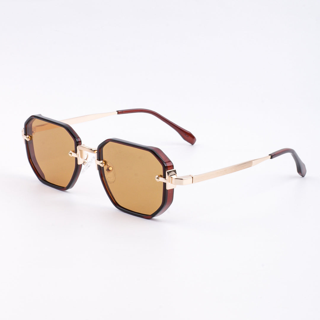 Dame moteriktig solbrille i elegant, åttkantet design Skanto