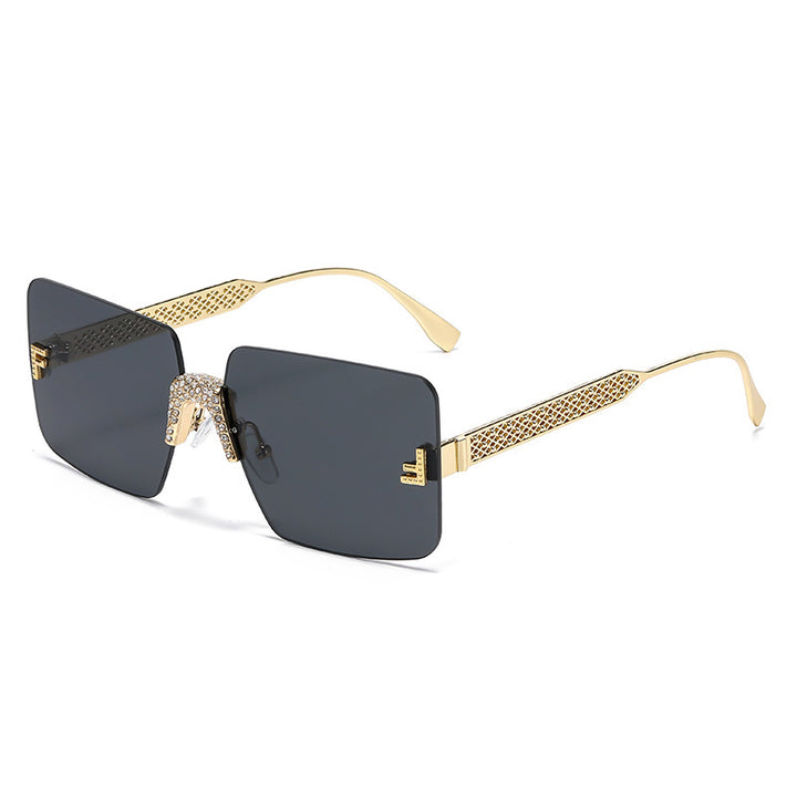 Dame ekstravagante heksagonal solbrille Skanto