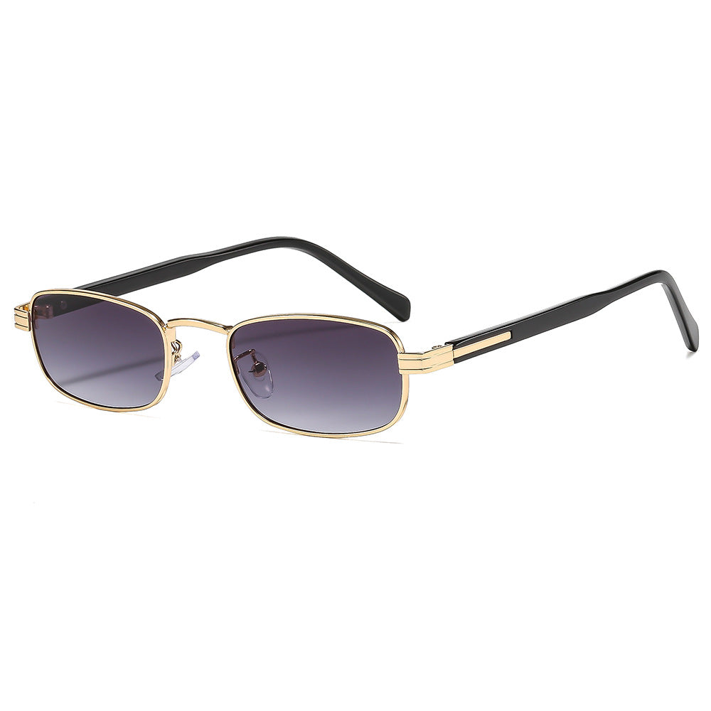 Women's fashionable sunglasses with stylish metal frame and orange lenses Skanto