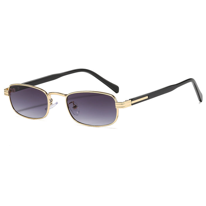 Women's fashionable sunglasses with stylish metal frame and orange lenses Skanto