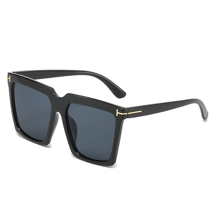 Dame oversized firkantet solbrille med luksuriøse aksenter Skanto
