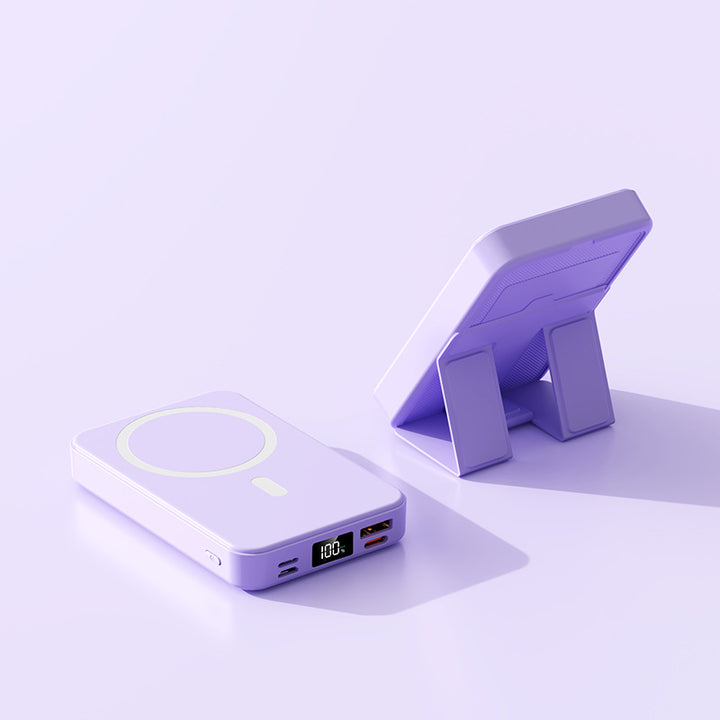 Bærbar Magsafe Powerbank med Integrert Stativ og Digital Skjerm Skanto