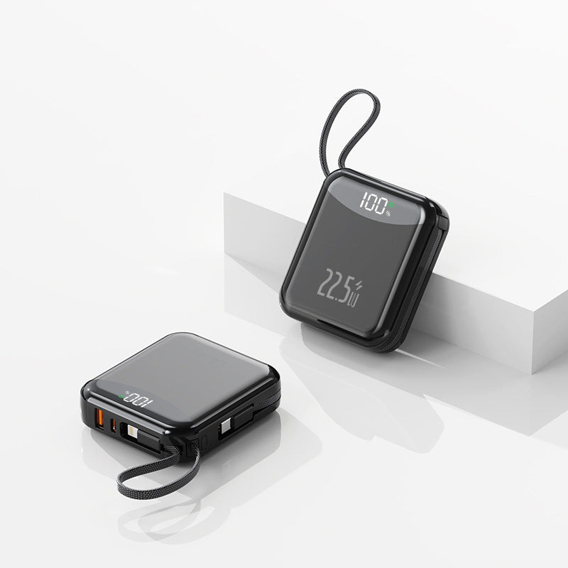 Kompakt hurtiglading powerbank med LED-skjerm Skanto