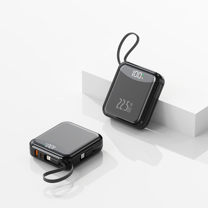 Kompakt hurtiglading powerbank med LED-skjerm Skanto
