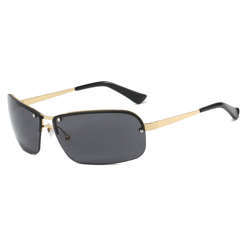 Women's sunglasses with large, elegant lenses and a modern metal frame Skanto