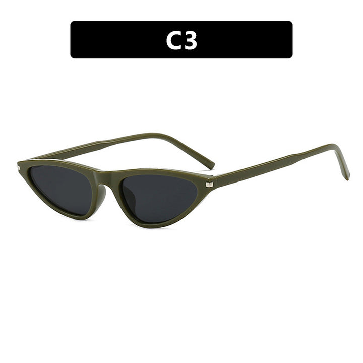 Dame Cat-Eye solbriller med elegant plastikkramme og UV-beskyttelse Skanto