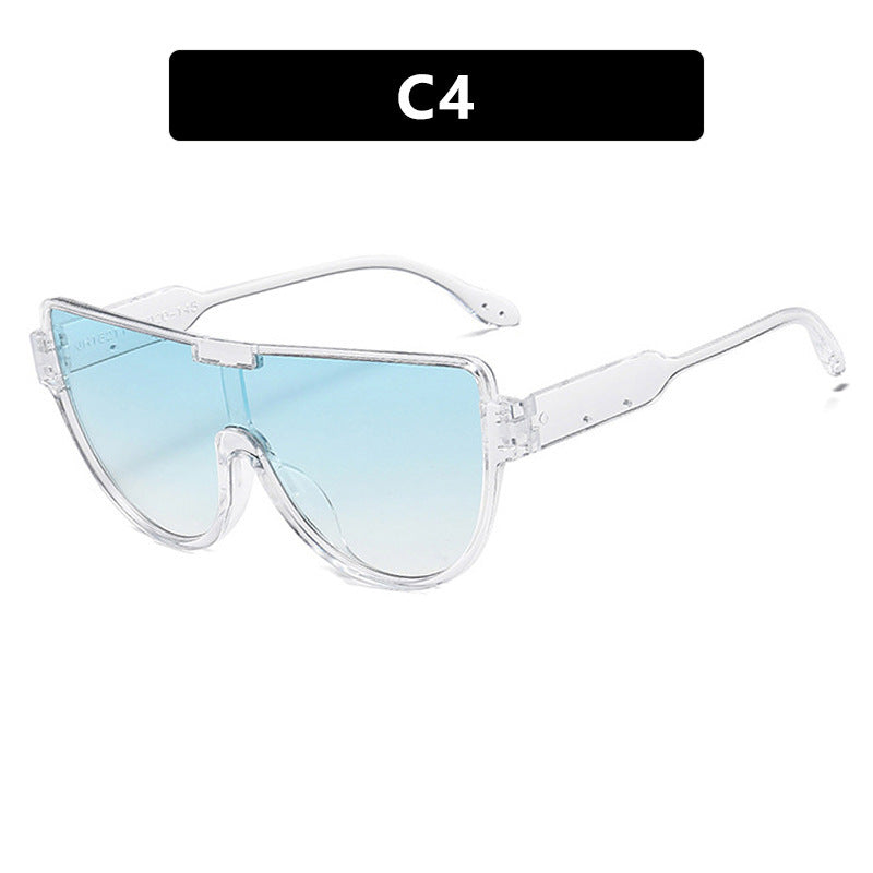 Dame Fashion-solbrille med futuristisk skjold-design Skanto