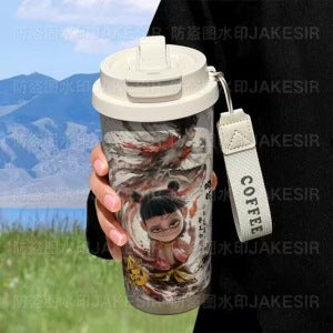 Damen Isolering Kaffeebecher med morsomt Hello Kitty Design Skanto