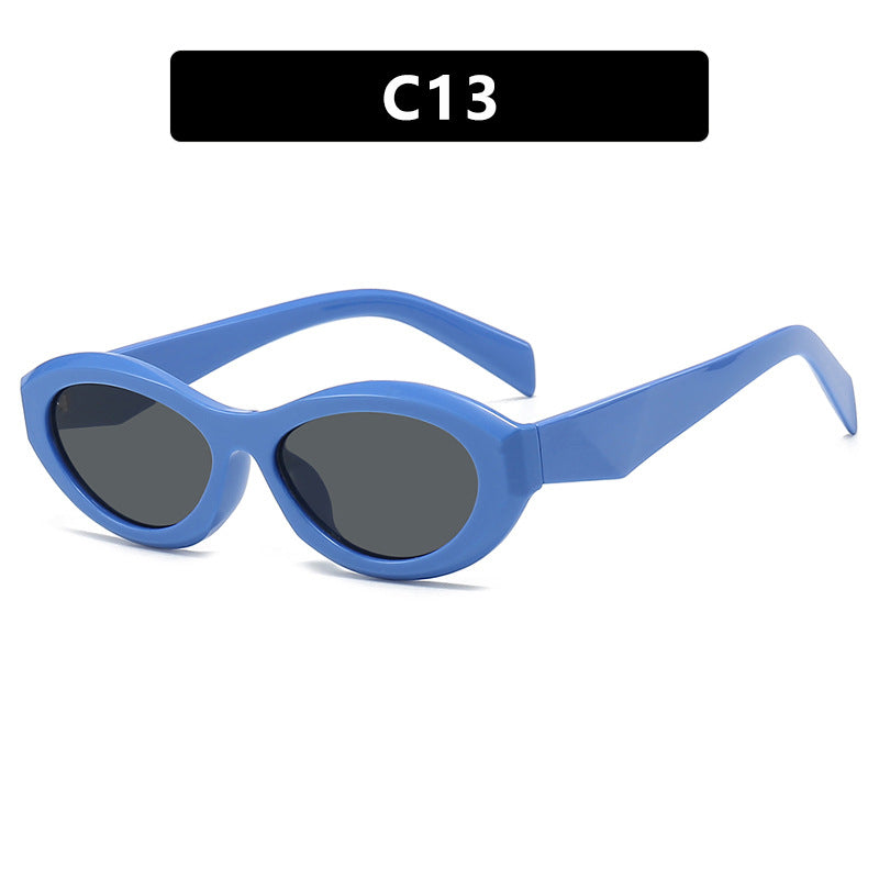 Dame elegant Cat-Eye solbrille med beskyttende UV-filter og moteramme Skanto