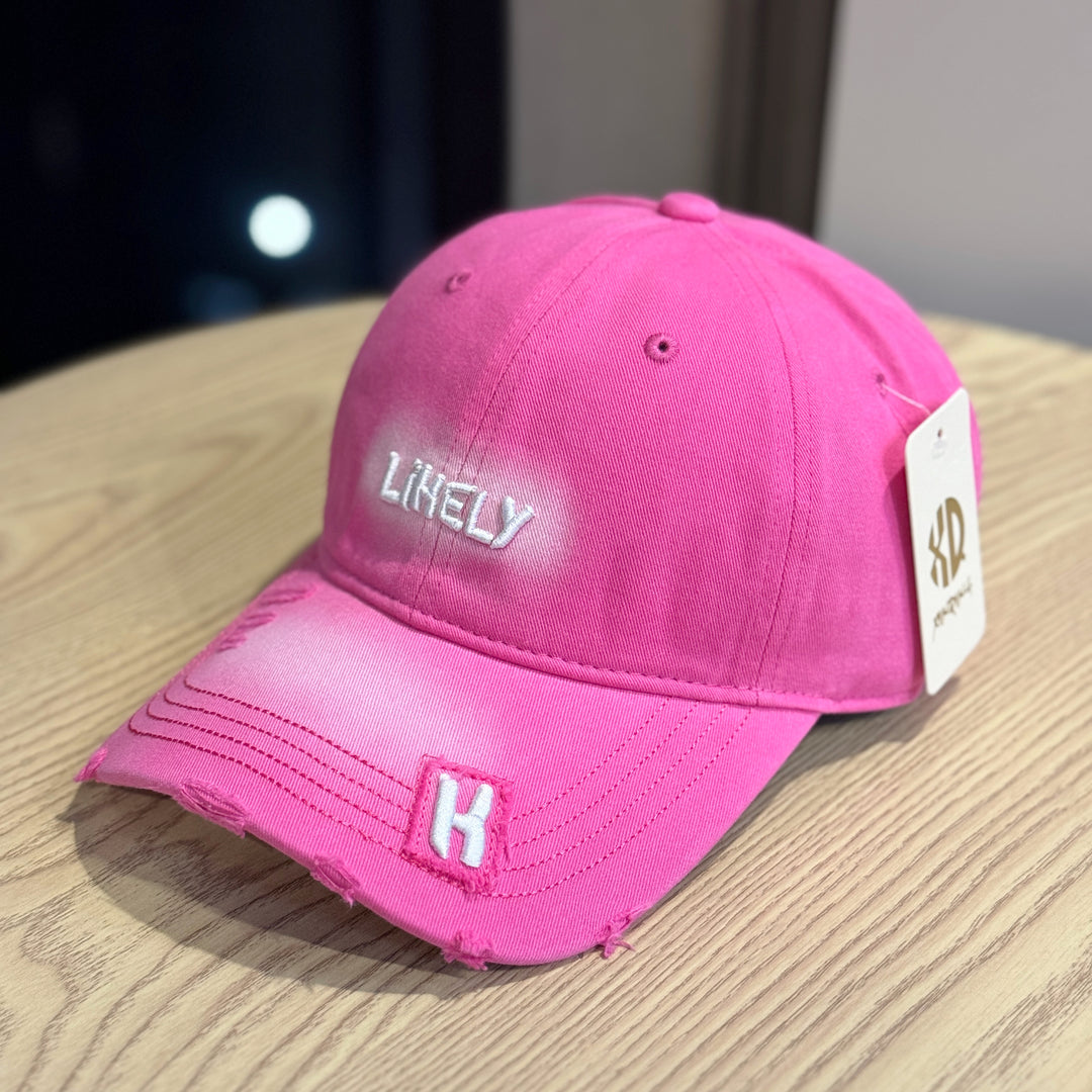 Kvinne Slitt Brodert Baseball Caps Skanto