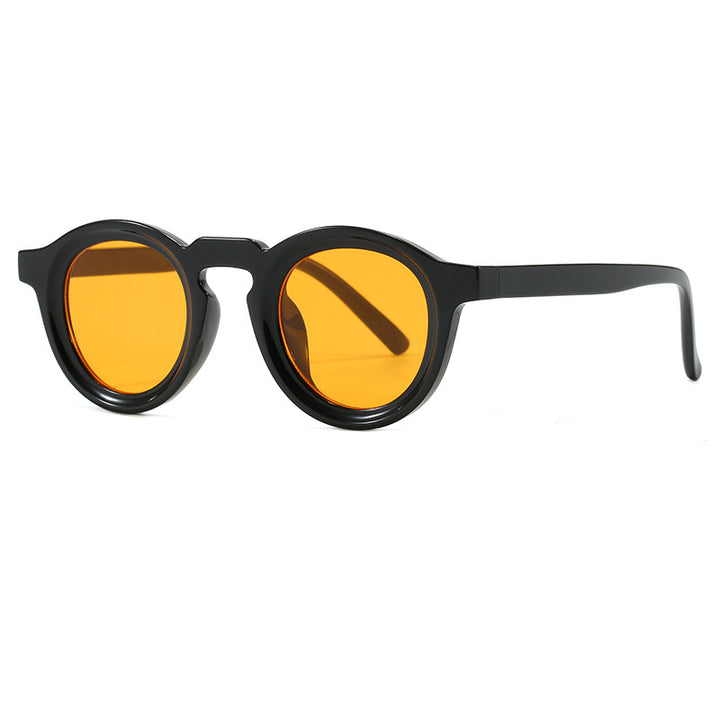 Women's fashionable round sunglasses with transparent frame and UV protection Skanto